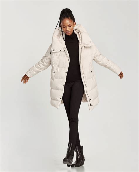 zara ladies jacket|zara high neck puffer jacket.